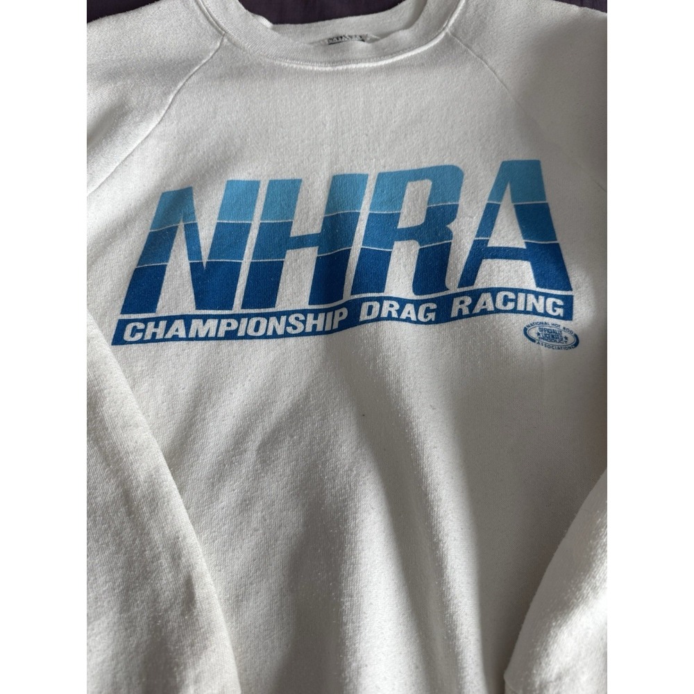 Vintage NHRA ladies sweatshirt size Medium Drag Strip Racing